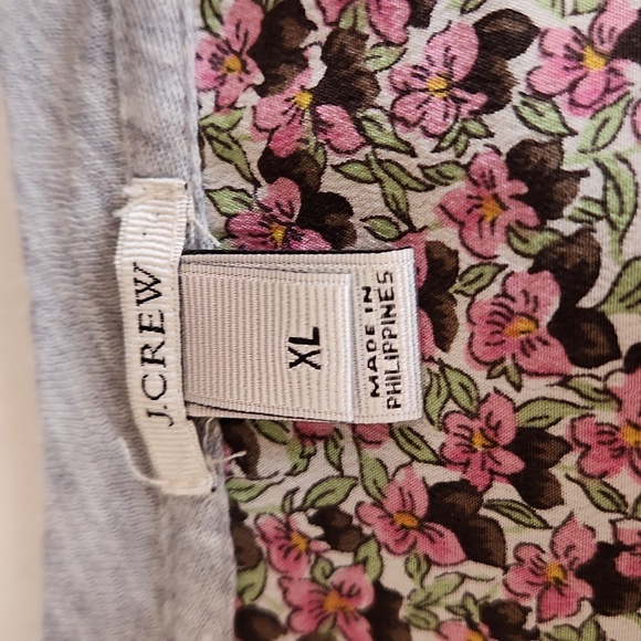 J. Crew silk and cotton tee, size XL - Picture 7 of 9